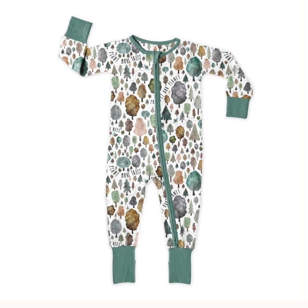NWT Kind Thing Save The Planet Forest Print One Piece